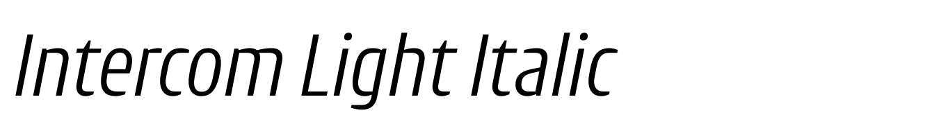 Intercom Light Italic